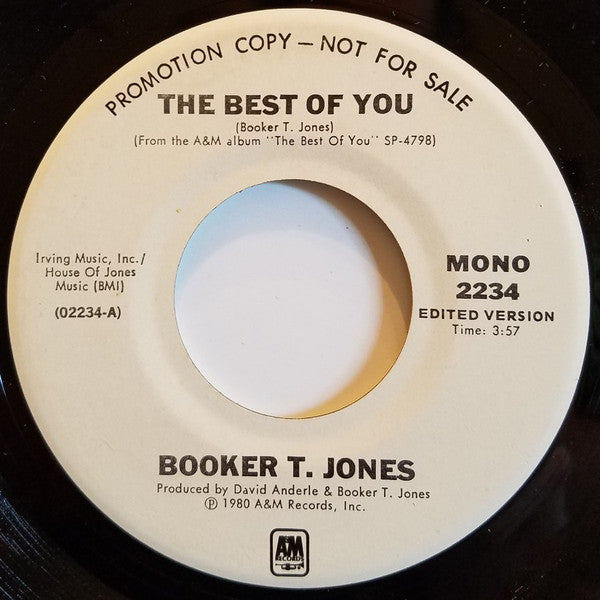 Booker T. Jones : The Best Of You (7", Promo)