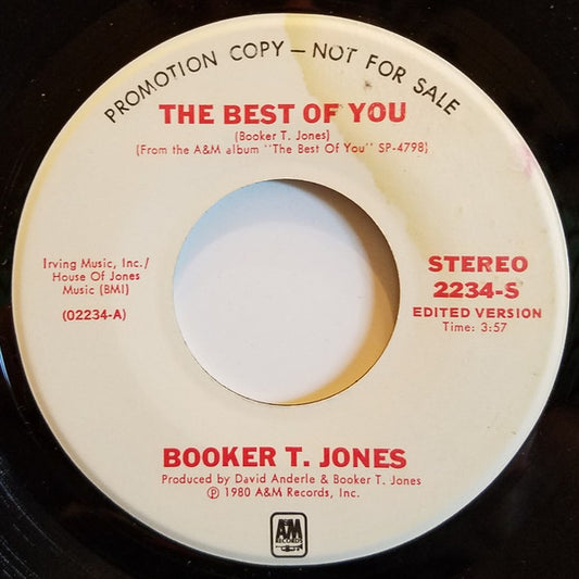 Booker T. Jones : The Best Of You (7", Promo)