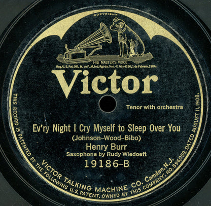 Henry Burr : Midnight Rose / Ev'ry Night I Cry Myself To Sleep Over You (Shellac, 10")