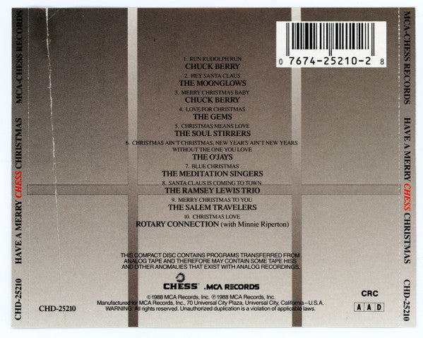 Various : Have A Merry Chess Christmas (CD, Comp, Club)