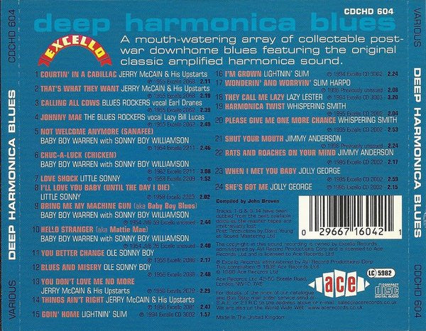 Various : Deep Harmonica Blues (CD, Comp)
