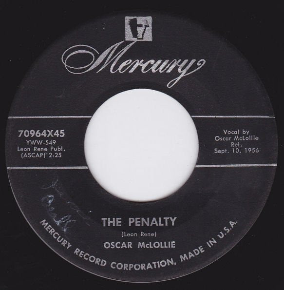 Oscar McLollie : The Penalty / Blue Velvet (7")