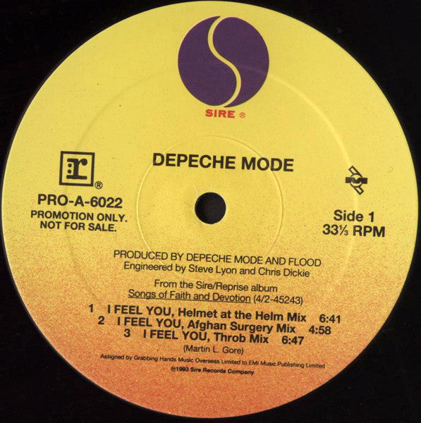 Depeche Mode : I Feel You (12", Promo)