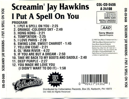 Screamin' Jay Hawkins : I Put A Spell On You (CD, Comp, RM, RP)