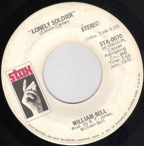 William Bell : Lonely Soldier (7", Single)