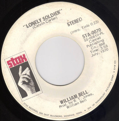 William Bell : Lonely Soldier (7", Single)
