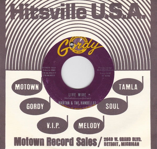 Martha Reeves & The Vandellas : Live Wire  (7", Single, Roc)