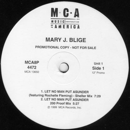 Mary J. Blige : Let No Man Put Asunder / Deep Inside / As (2x12", Promo)