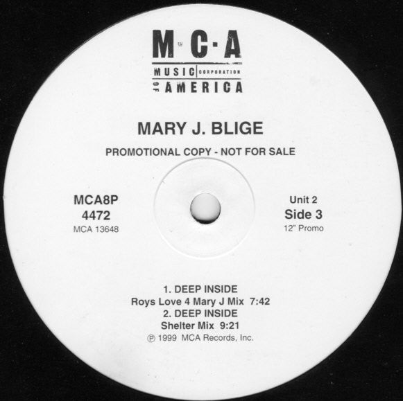 Mary J. Blige : Let No Man Put Asunder / Deep Inside / As (2x12", Promo)