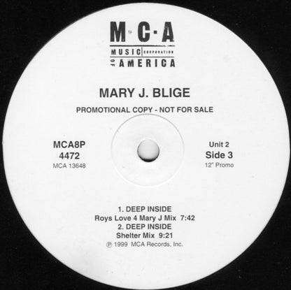 Mary J. Blige : Let No Man Put Asunder / Deep Inside / As (2x12", Promo)