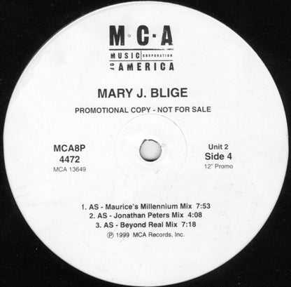 Mary J. Blige : Let No Man Put Asunder / Deep Inside / As (2x12", Promo)