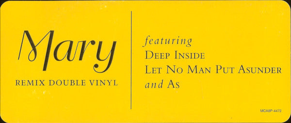 Mary J. Blige : Let No Man Put Asunder / Deep Inside / As (2x12", Promo)