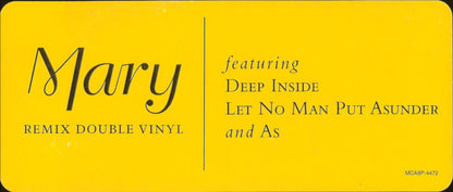 Mary J. Blige : Let No Man Put Asunder / Deep Inside / As (2x12", Promo)