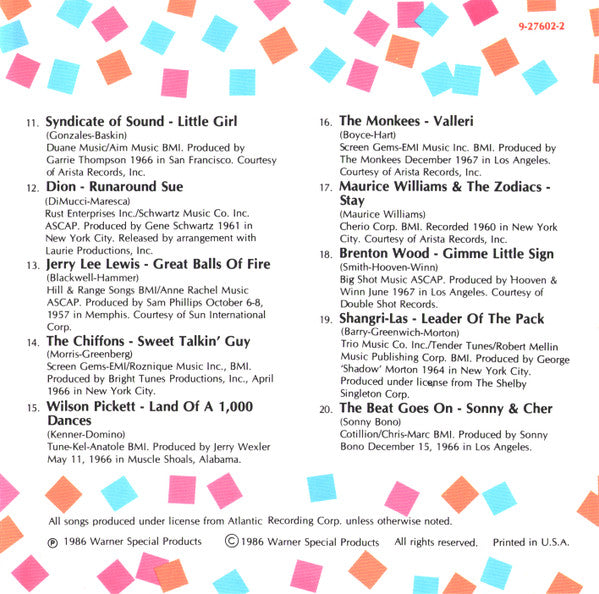 Various : 20 Party Classics (CD, Comp, JVC)