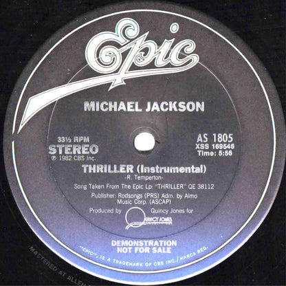 Michael Jackson : Thriller (12", Promo)