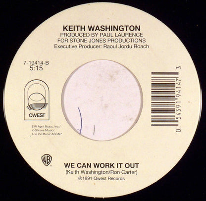 Keith Washington : Kissing You (7", Single)