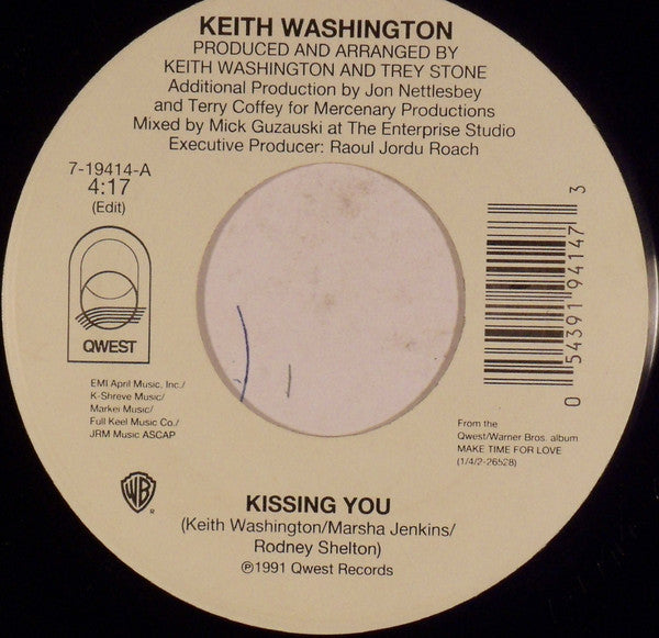 Keith Washington : Kissing You (7", Single)