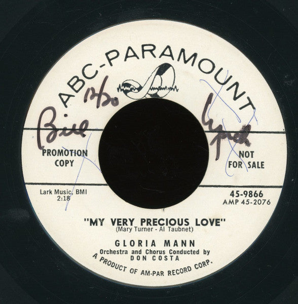 Gloria Mann : My Very Precious Love (7", Promo)