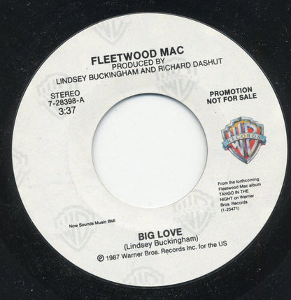 Fleetwood Mac : Big Love (7", Single, Promo, Styrene)
