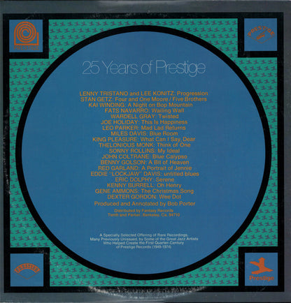 Various : 25 Years Of Prestige (2xLP, Comp, Mono, RE)