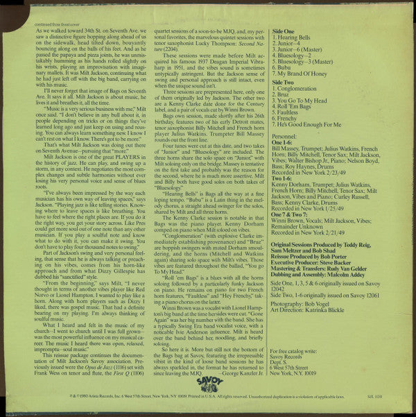 Milt Jackson, Kenny Clarke With Winnie Brown : Bluesology (LP, Comp)