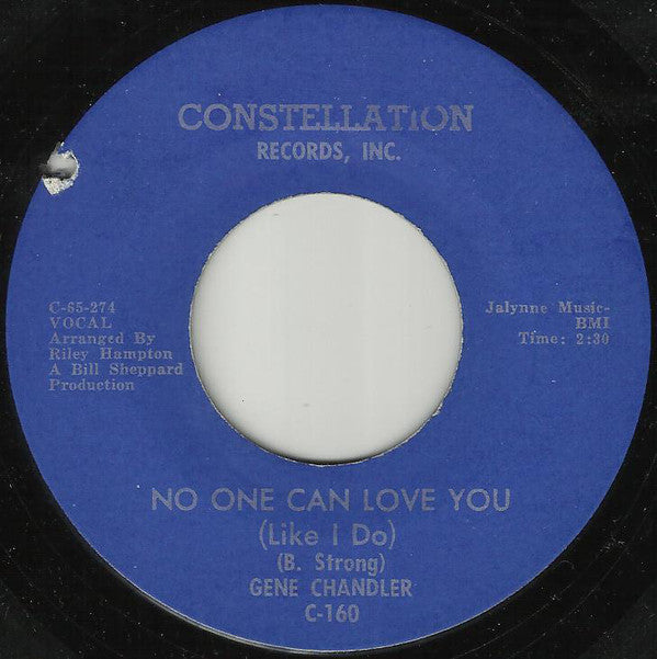 Gene Chandler : No One Can Love You (Like I Do) / (Gonna Be) Good Times (7", Single)