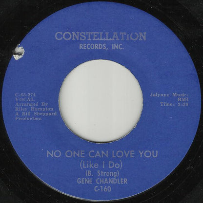 Gene Chandler : No One Can Love You (Like I Do) / (Gonna Be) Good Times (7", Single)