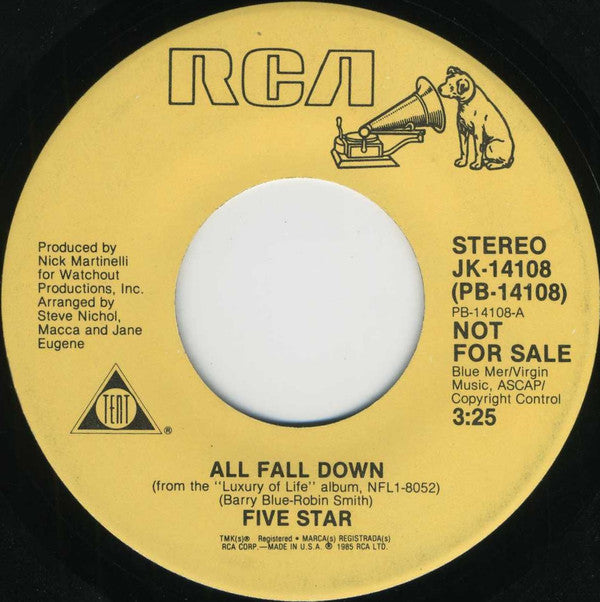Five Star : All Fall Down (7", Promo)