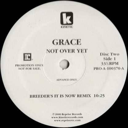 Grace : Not Over Yet (2x12", Promo)