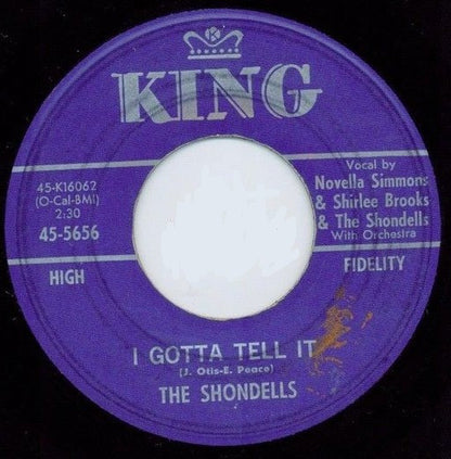 The Shondells : Wonderful One / I Gotta Tell It (7", Single)