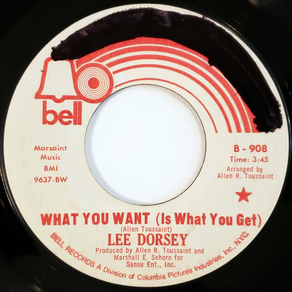 Lee Dorsey : What You Want (Is What You Get) (7", Promo, Styrene)
