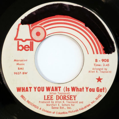 Lee Dorsey : What You Want (Is What You Get) (7", Promo, Styrene)