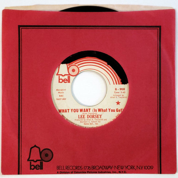 Lee Dorsey : What You Want (Is What You Get) (7", Promo, Styrene)