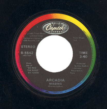 Arcadia (3) : Goodbye Is Forever (7", Single)
