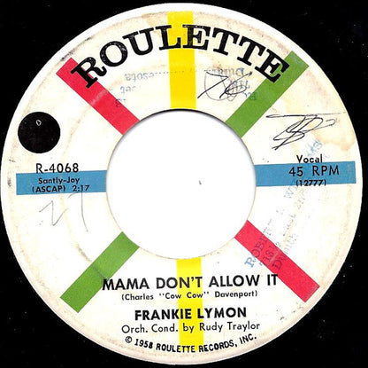 Frankie Lymon : Mama Don't Allow It / Portable On My Shoulder (7")