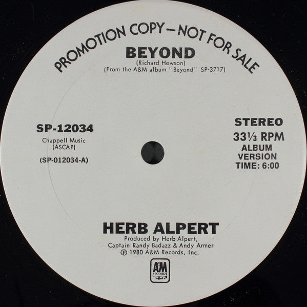 Herb Alpert : Beyond (12", Promo)