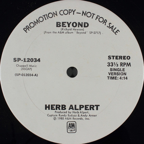 Herb Alpert : Beyond (12", Promo)