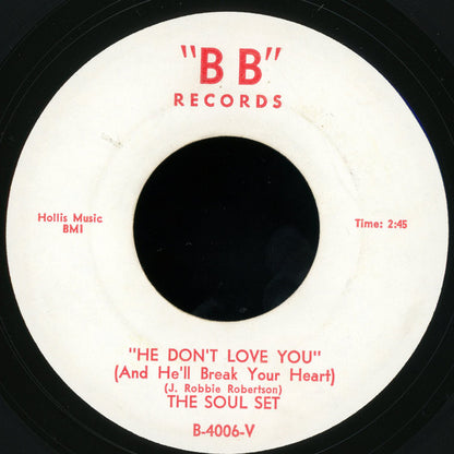 The Soul Set (2) : Pin The Tail On The Donkey / He Don't Love You (And He'll Break Your Heart) (7")