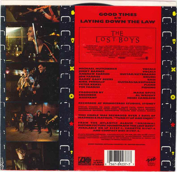 INXS And Jimmy Barnes : Good Times (7", Single, Promo)