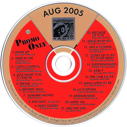 Various : Promo Only Mainstream Radio: August 05 (CD, Comp, Promo)