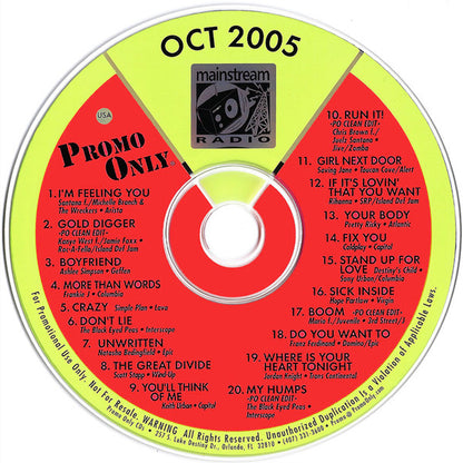 Various : Promo Only Mainstream Radio: October 05 (CD, Comp, Promo)