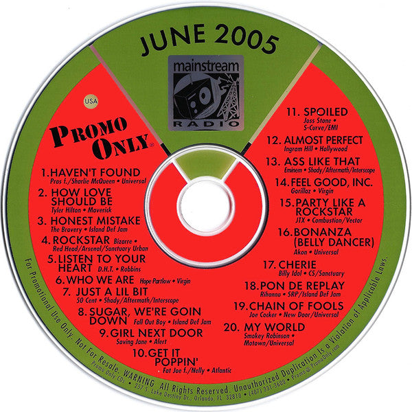 Various : Promo Only Mainstream Radio: June 05 (CD, Comp, Promo)