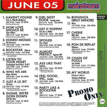 Various : Promo Only Mainstream Radio: June 05 (CD, Comp, Promo)