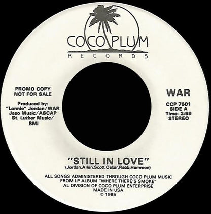 War : Still In Love (7", Single, Promo)