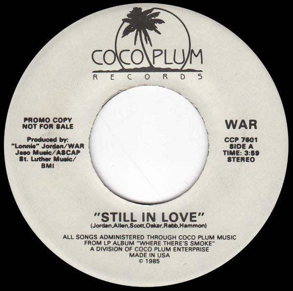 War : Still In Love (7", Single, Promo)