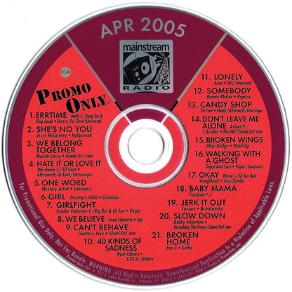 Various : Promo Only Mainstream Radio: April 05 (CD, Comp, Promo)