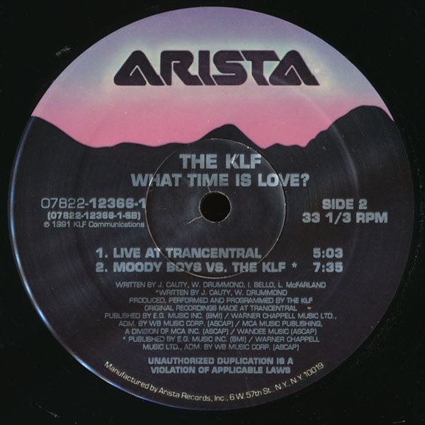 The KLF : America: What Time Is Love? (12")