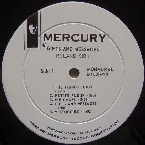 Roland Kirk : Gifts & Messages (LP, Album, Mono, Promo)
