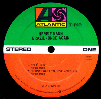 Herbie Mann : Brazil - Once Again (LP, Album, PR )