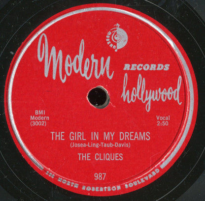 The Cliques : The Girl In My Dreams / I Wanna Know Why (Shellac, 10")
